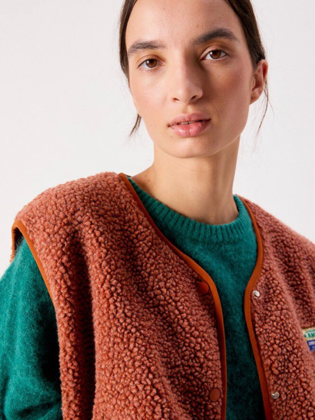 American Vintage Hoktown Gilet-Terracotta