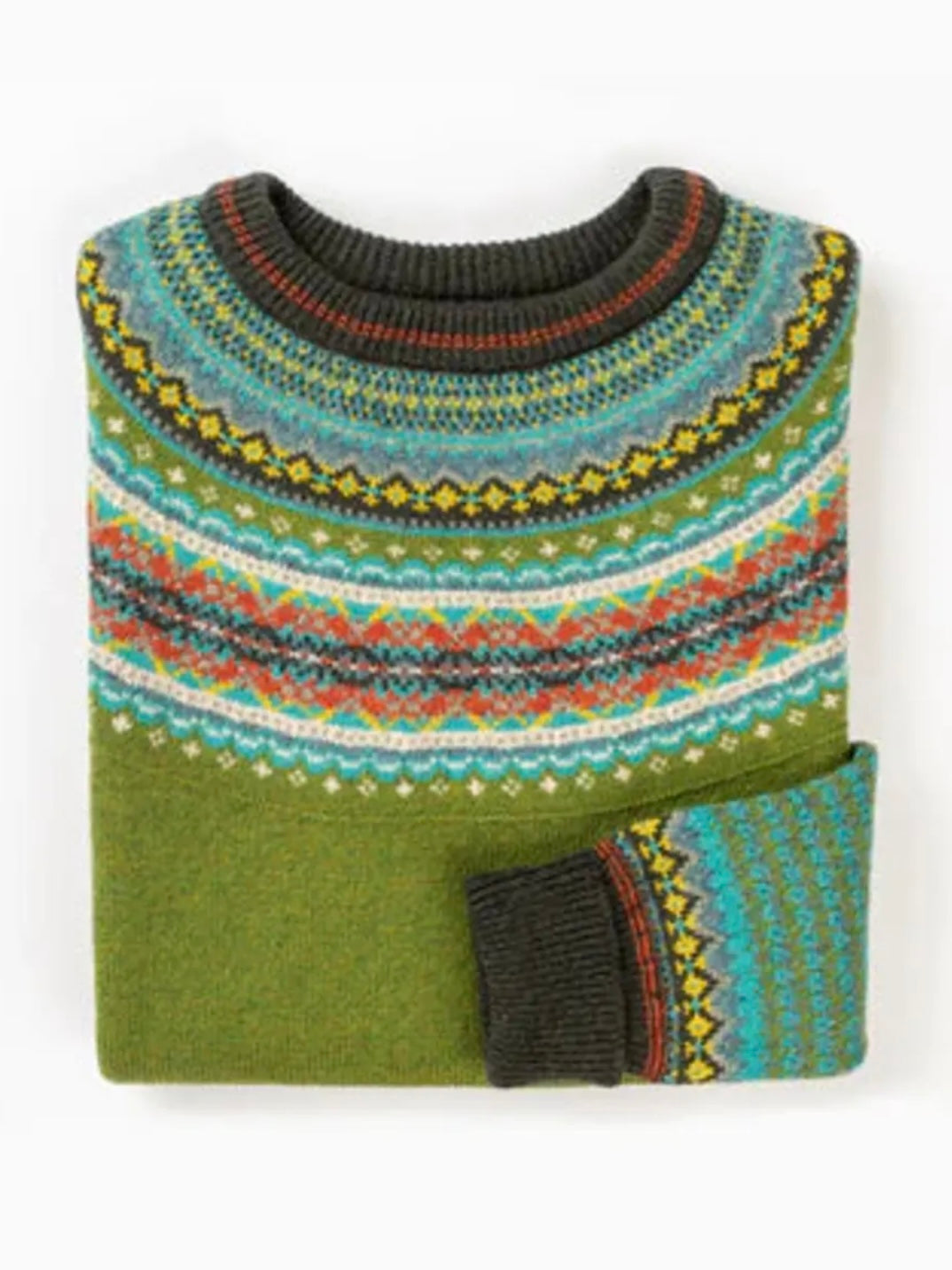 Eribe short sweater- Moss