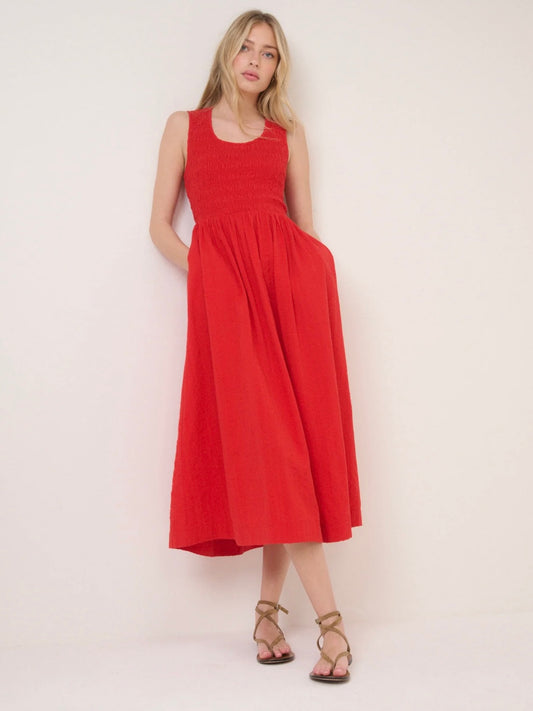 Nobody's Child Kinsley Red Sleeveless Midi Dress