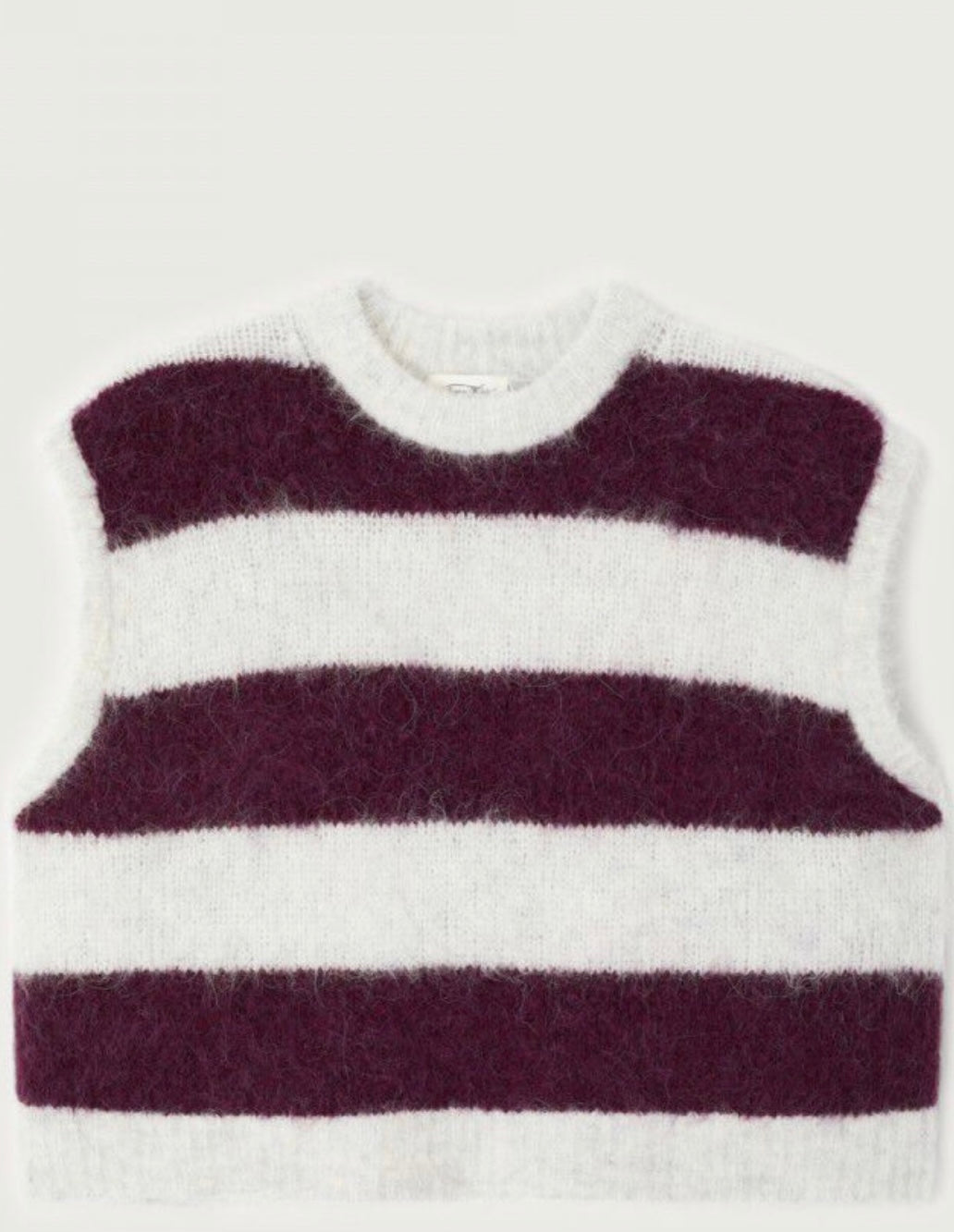 American Vintage Niby Sleeveless Knit-Cranberry Stripe