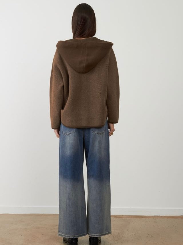Orfeo Briseis Hooded Jacket-Chocolate