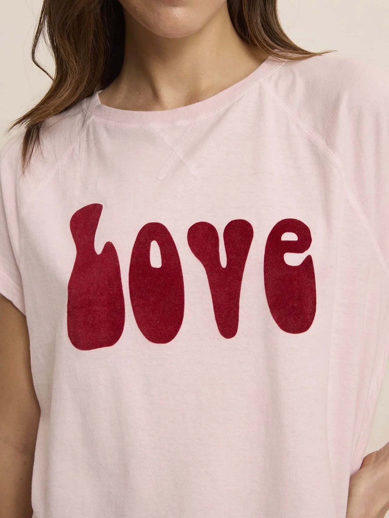 FIVE Love T Shirt -Baby Pink