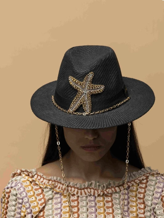 Sorena Handmade Hat Asterias Black