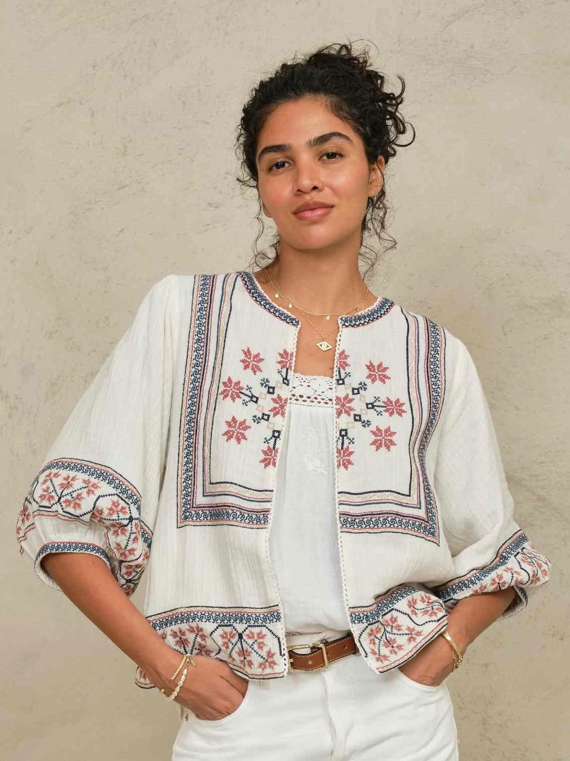 M.A.B.E Calista Embroidered Jacket