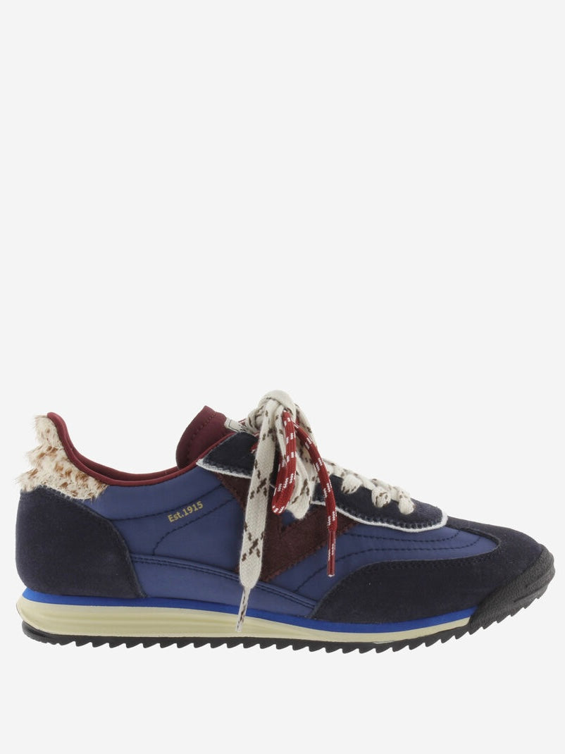 Victoria Saturno Nylon & Suede Trainers-Marino