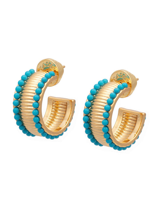 Talis Chains Manhattan Flat Hoops Turquoise