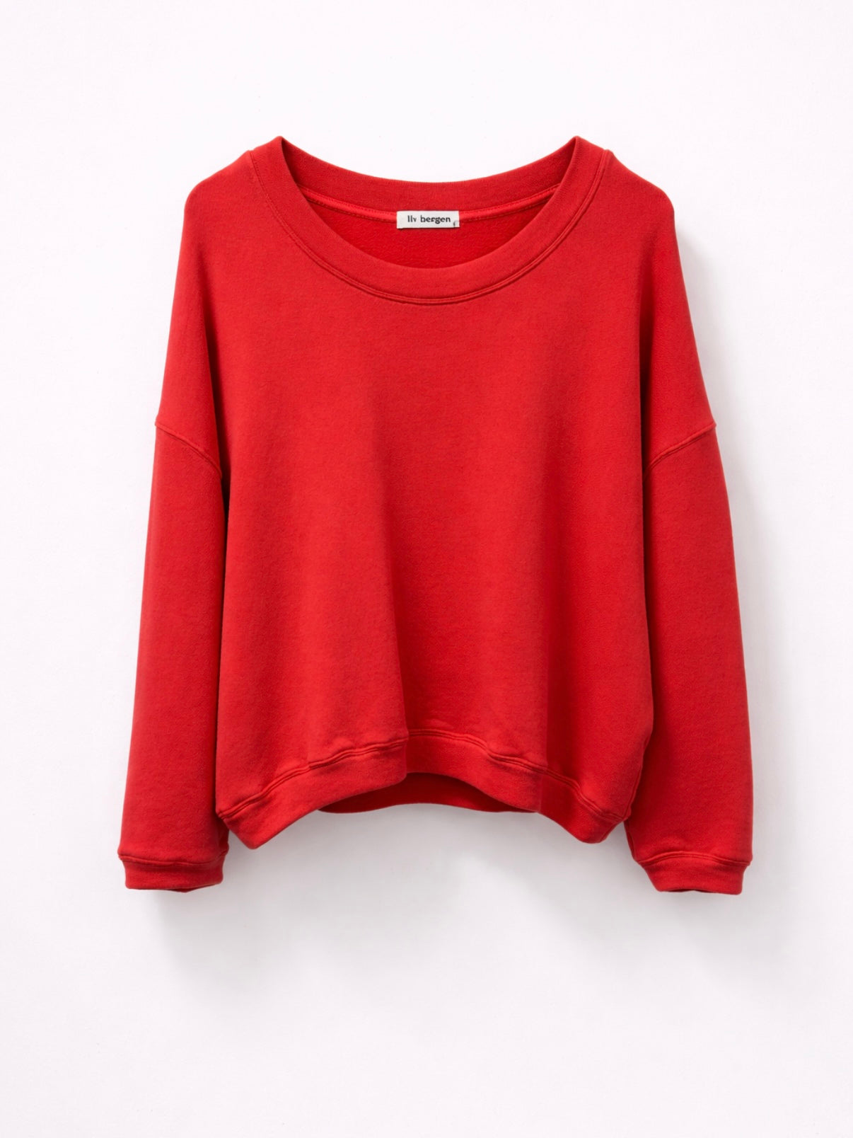 Liv Bergen Sky Square Oversized Sweatshirt-Rouge Red
