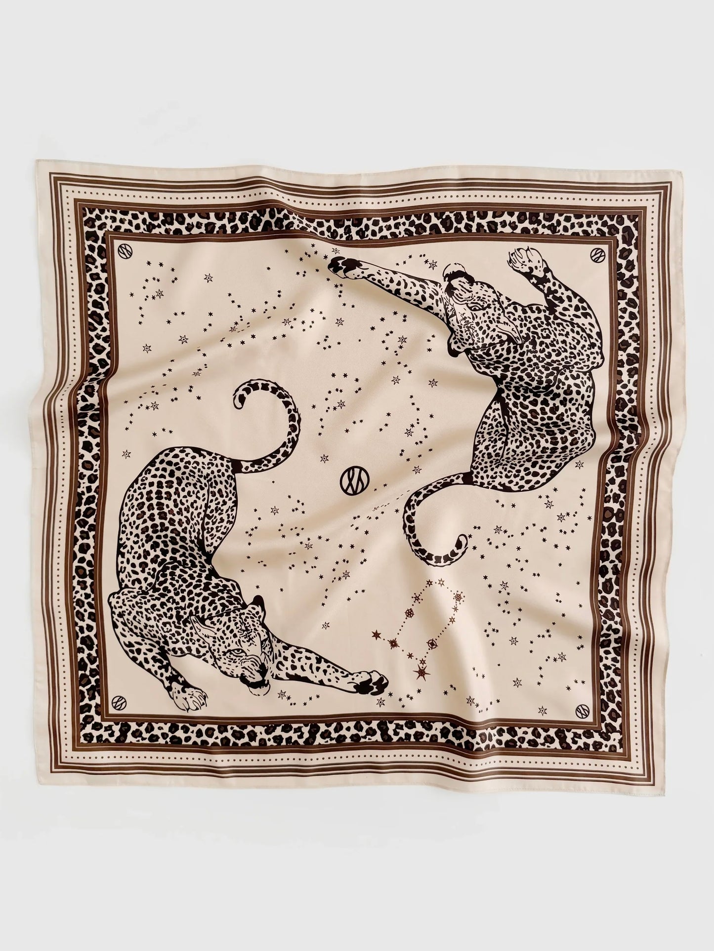 Le Scarf Zodiac Silk Scarf- Gemini Sand 65cm