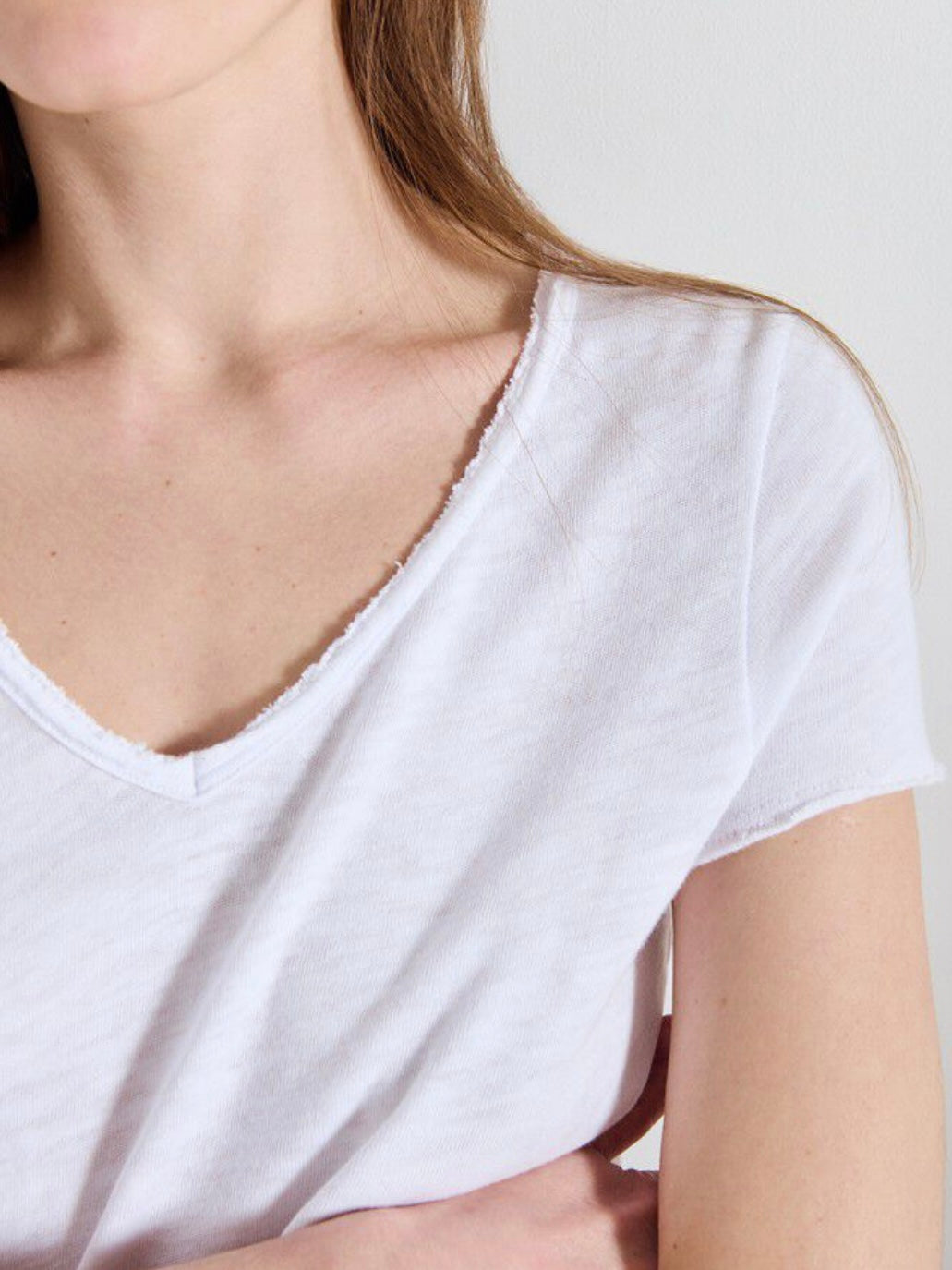American Vintage Sonoma V neck T shirt-White