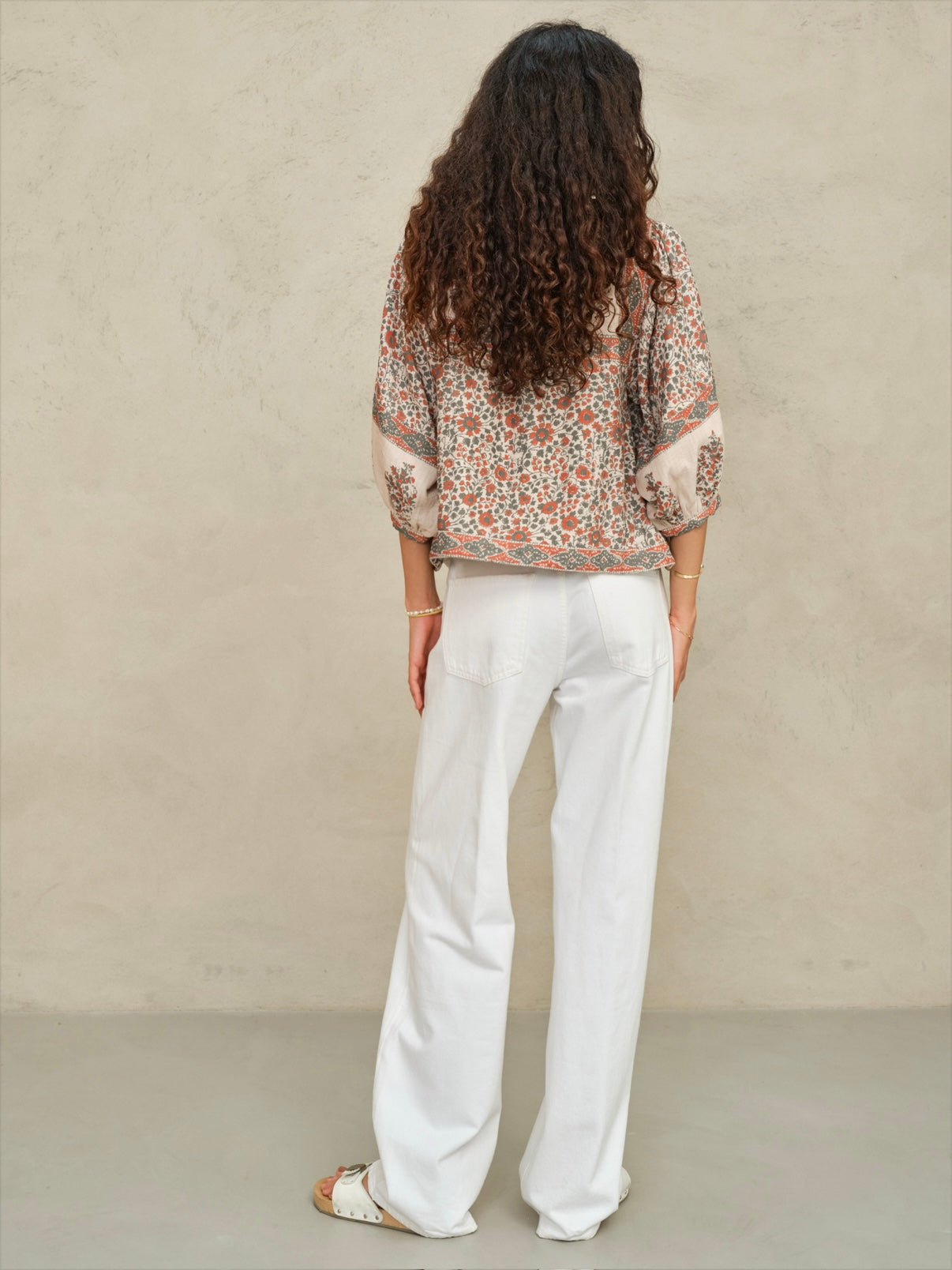 M.A.B.E. Della Print Jacket-Rust