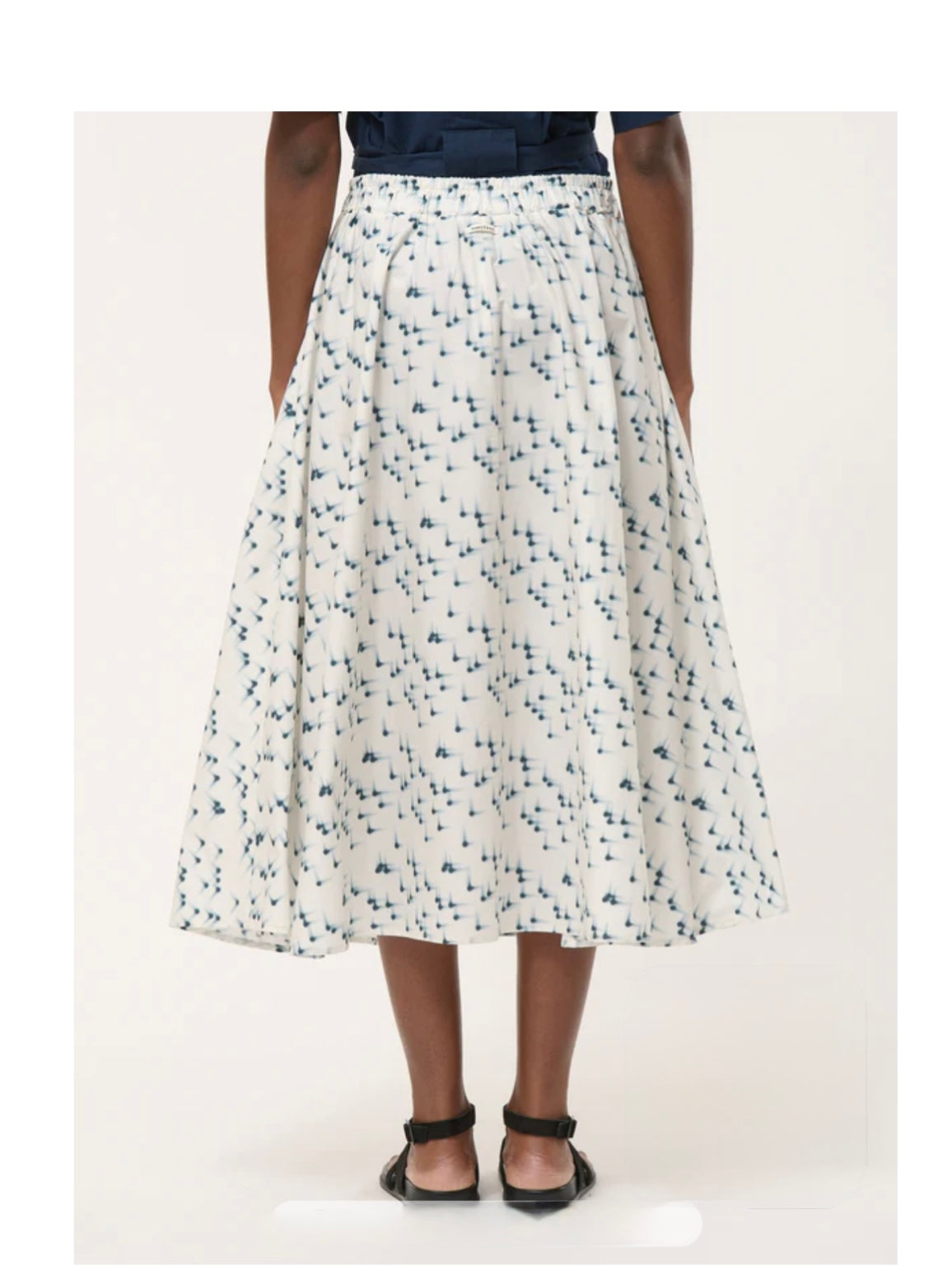 Humility Printed Cotton Poplin midi Skirt