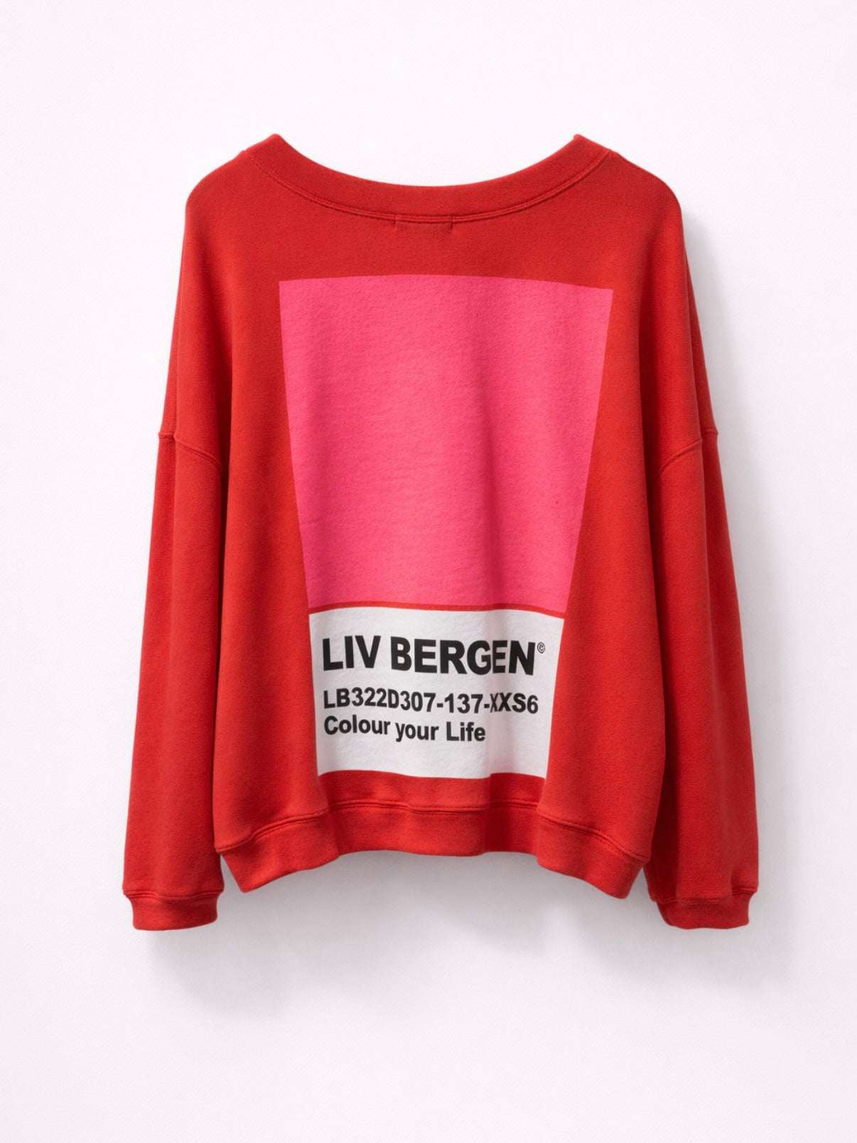 Liv Bergen Sky Square Oversized Sweatshirt-Rouge Red