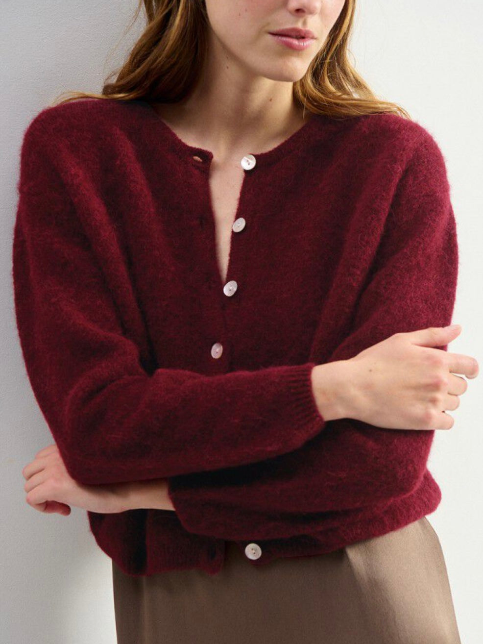 American Vintage Vitow Cardigan-Cherry Tree
