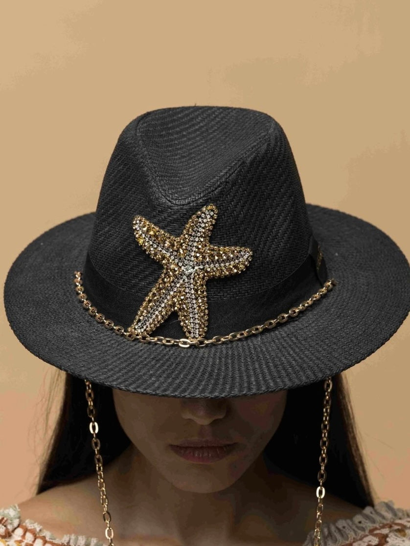 Sorena Handmade Hat Asterias Black