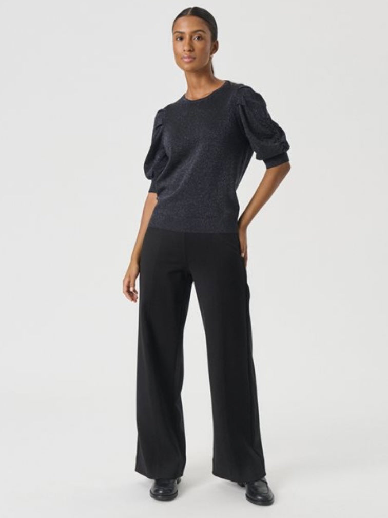 Part Two Varaia Short Sleeve Jumper -Navy Sparkle