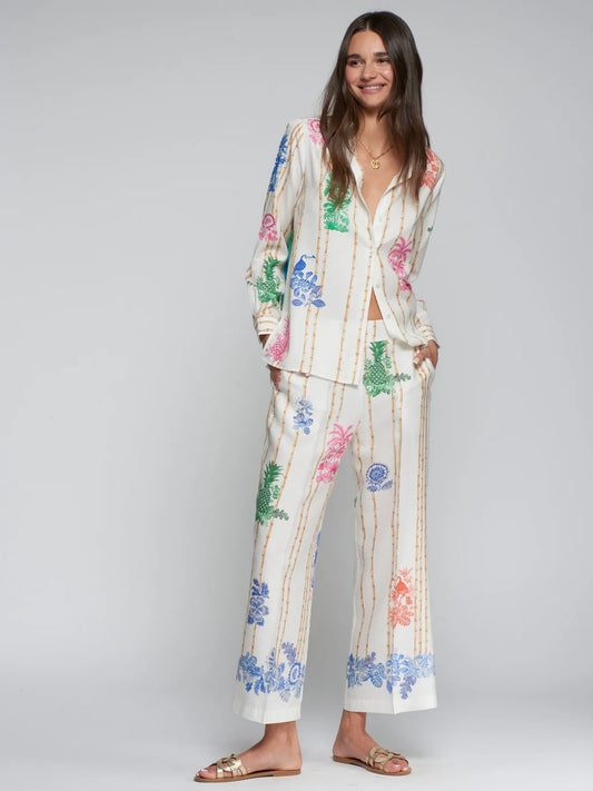 Vilagallo Straight Bamboo Trousers