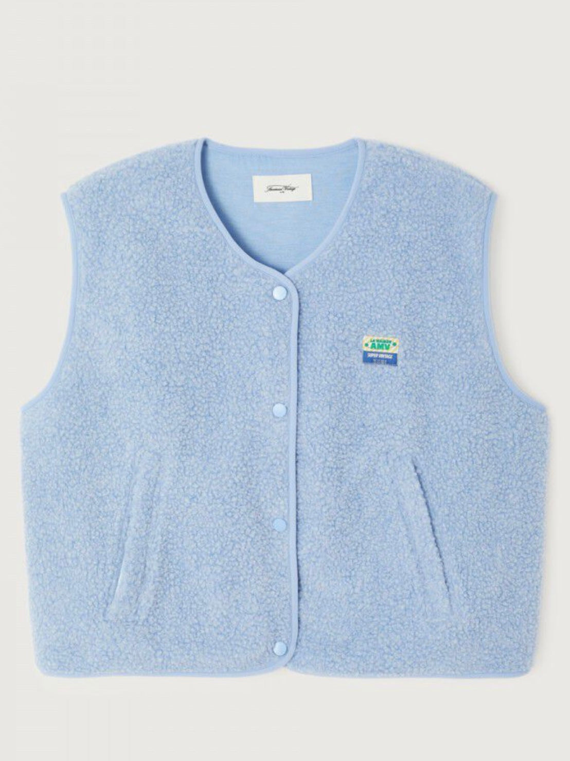 American Vintage Hoktown Fleece Gilet-Frost Melange