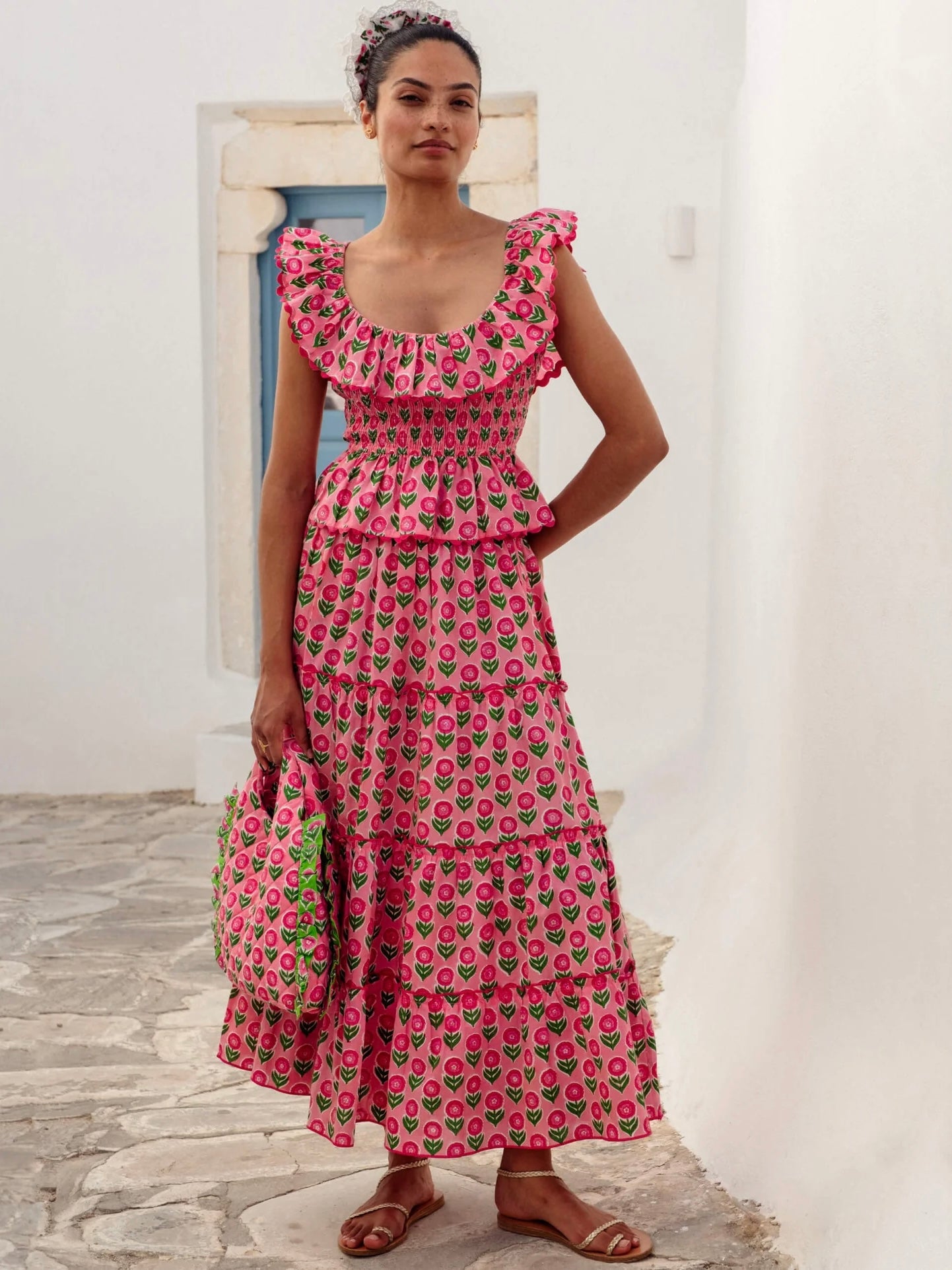 Pink City Prints Marigold Blush Rah Rah Skirt