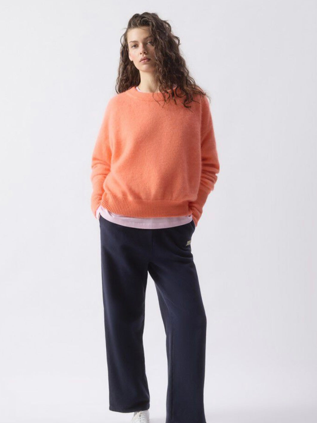 American Vintage Vitow Jumper Salmon Melange