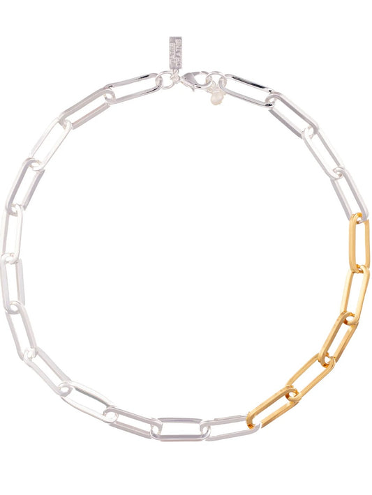 Talis Chains Duo Necklace-Silver