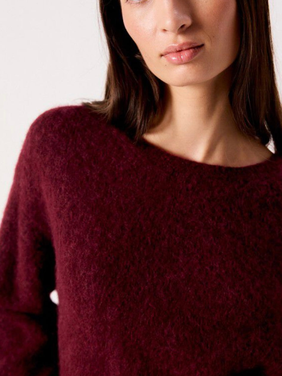 American Vintage Vitow Jumper-Dark Red Melange