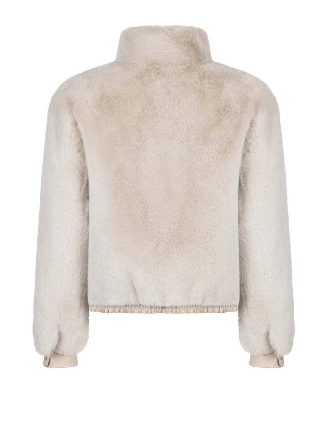 Issy London Jolie Neutral Faux Fur Bomber Jacket