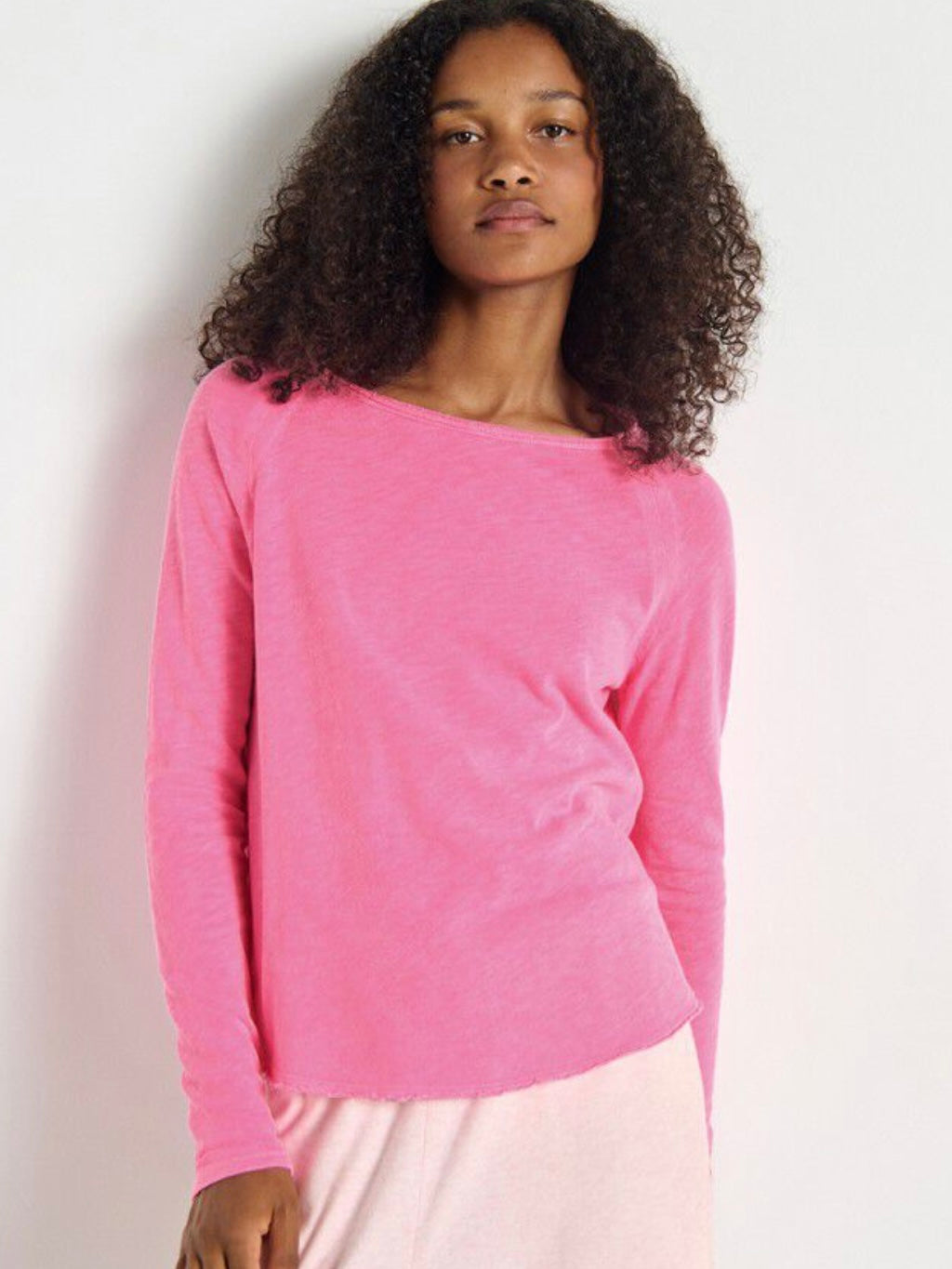 American Vintage Sonoma long sleeve top-Pink Acid Fluro