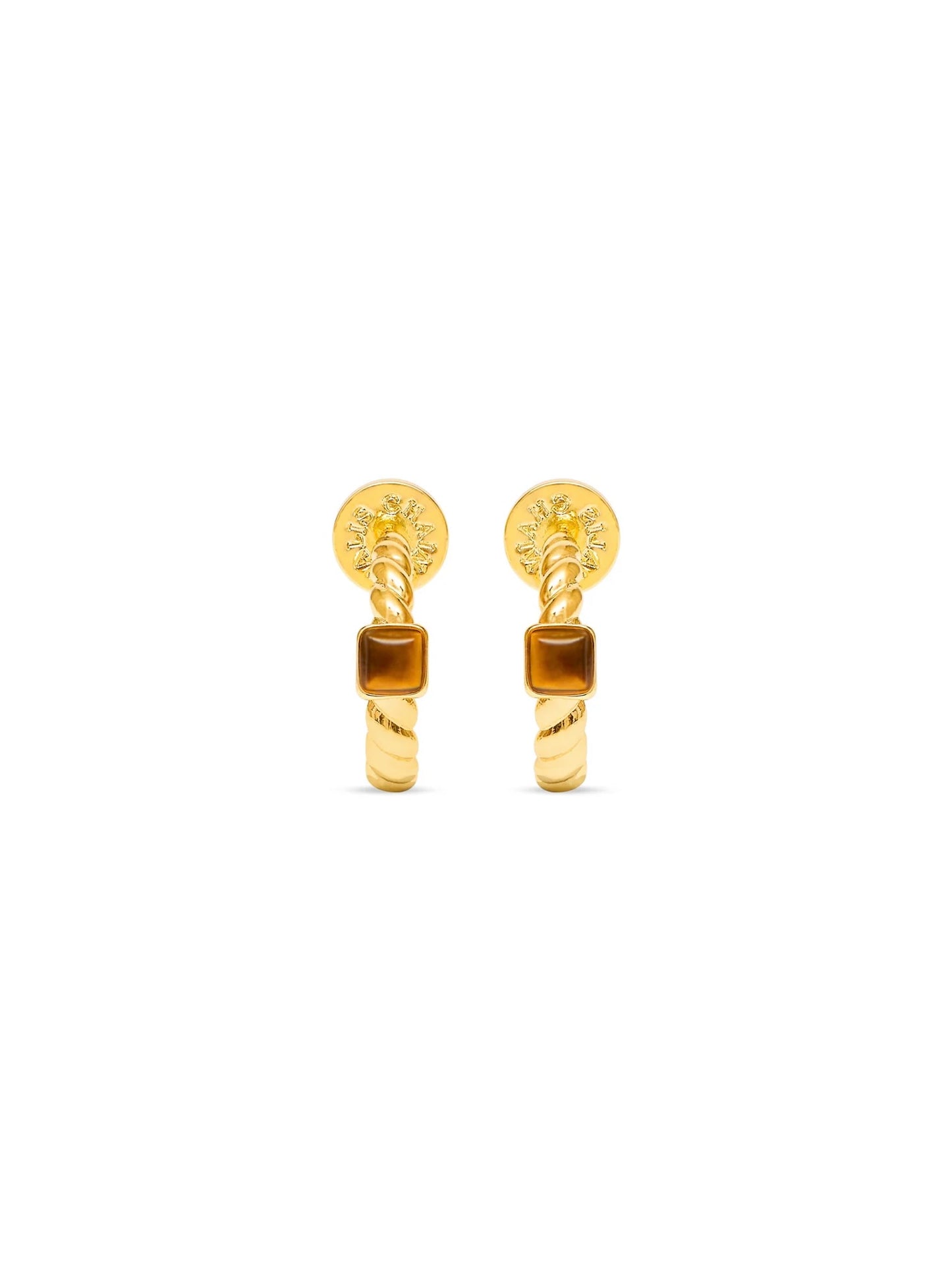Talis Chains Everyday Twist Hoops-Tigers Eye