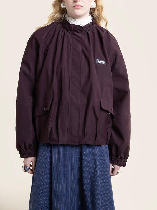 Flotte Garance Short Raincoat -Cassis
