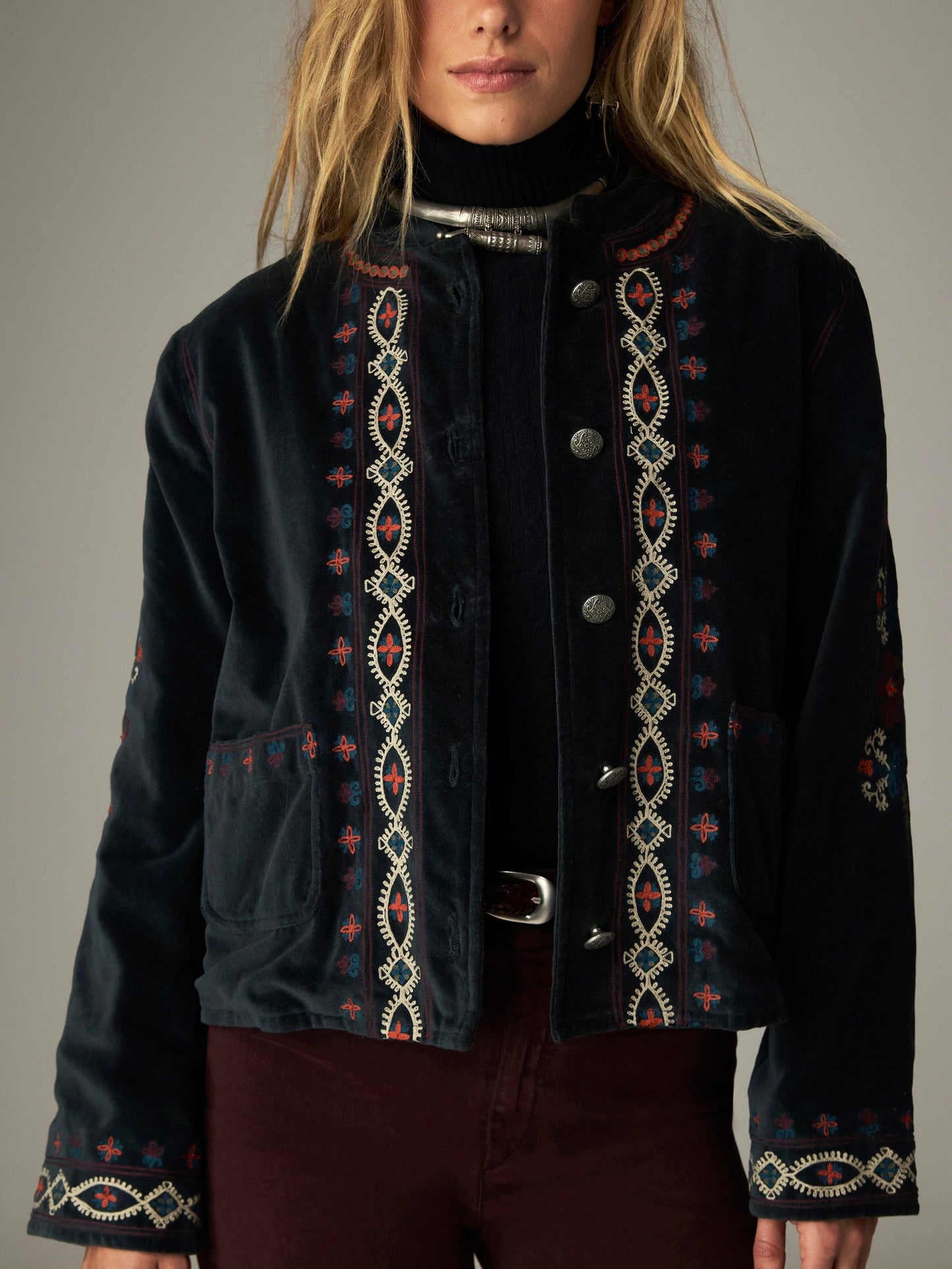 Maison Hotel Breton Velvet Jacket-Jade