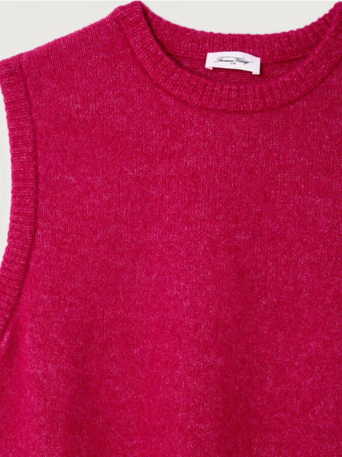 American Vintage Vitow Sleeveless Jumper- Magenta Melange