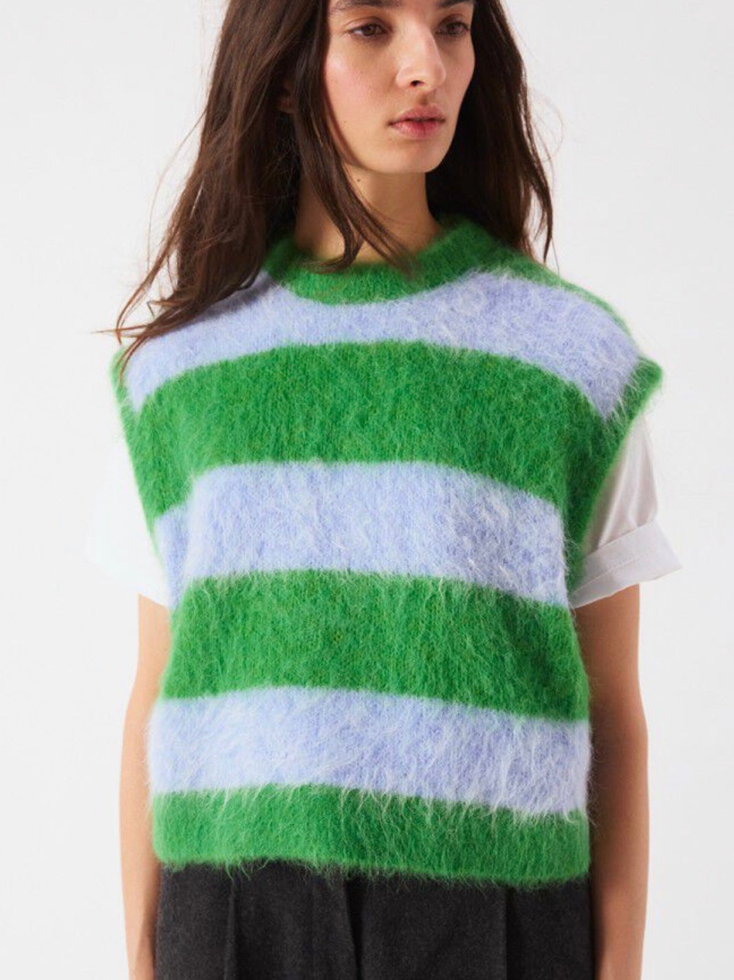American Vintage Niby Sleeveless Knit-Corriander Stripes
