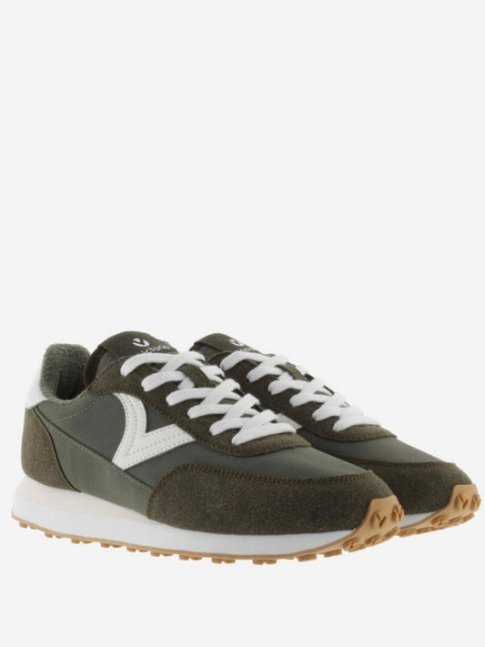 Victoria Astro Contrast Nylon Trainers -Khaki