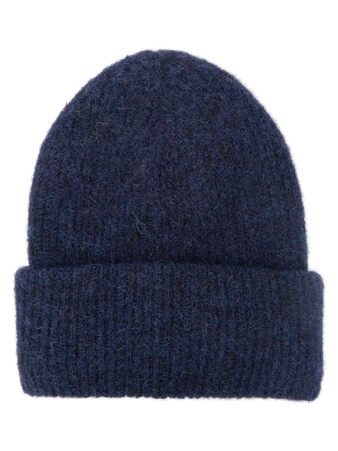Black Colour Ginger Rib Hat-Navy