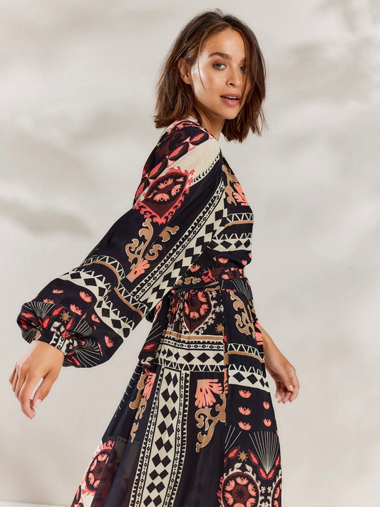 Summum long wrap dress