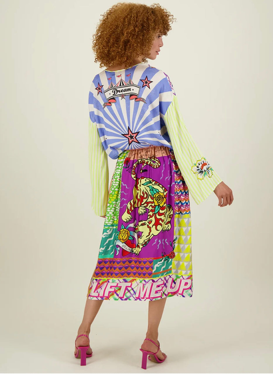Me369 Vanessa Artisan Printed Skirt