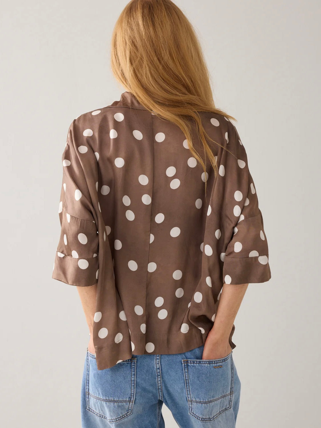 Summum Polka Dot Top- Beige