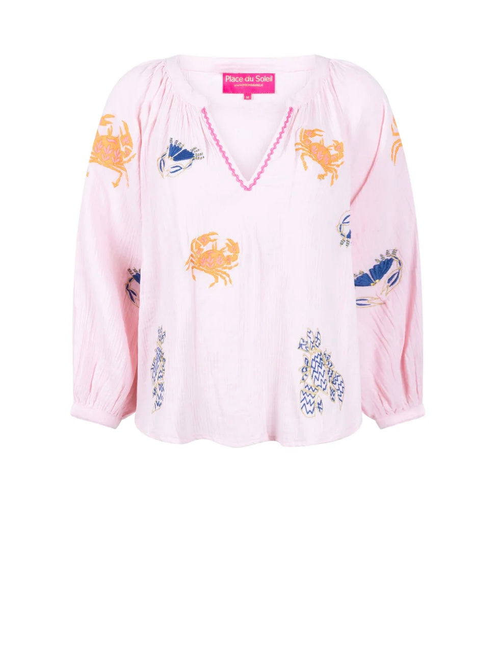 Place du Soleil Pink Crab Blouse