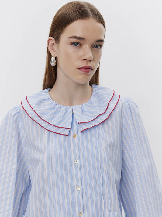Sofie Schnoor Alexasw Blue Striped Shirt