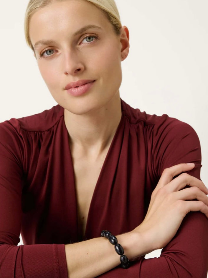 Vanessa Baroni Olive Flex Bracelet Black Universe Marble