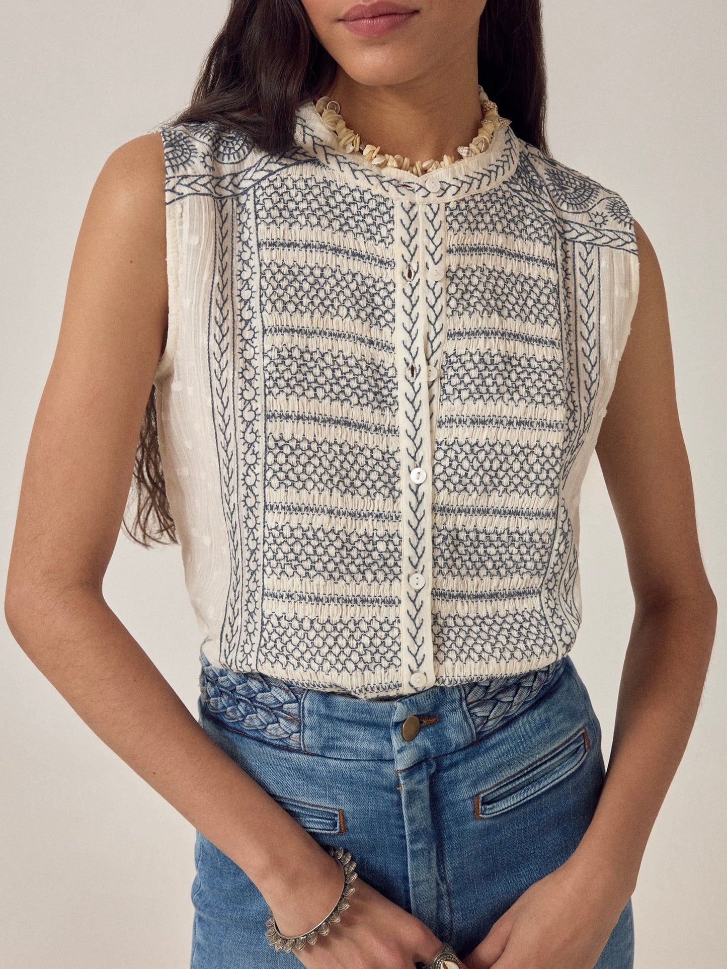 Maison Hotel Irina Sleeveless Blouse