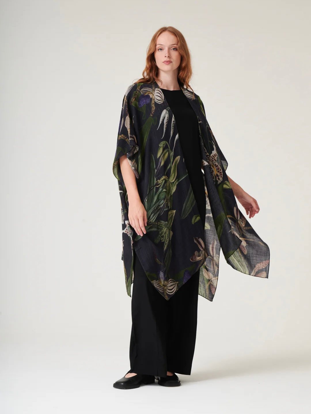 One Hundred Stars Orchid Black Wool Throwover