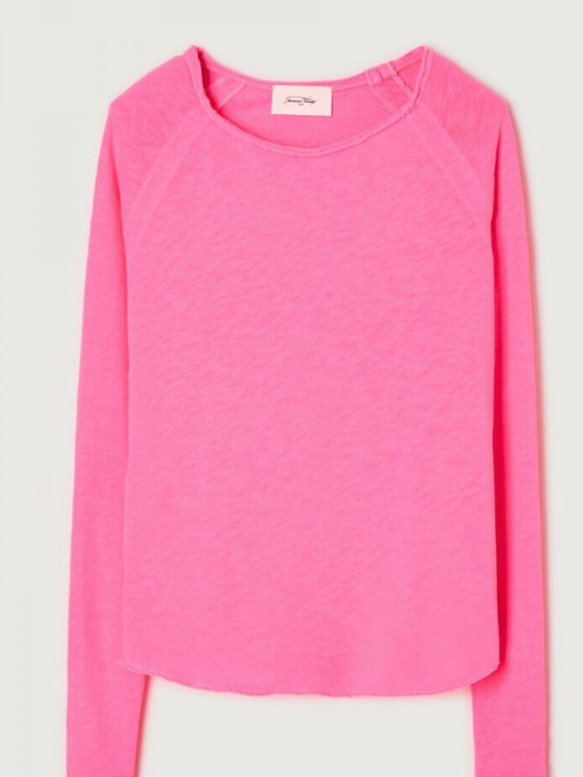 American Vintage Sonoma long sleeve top-Pink Acid Fluro