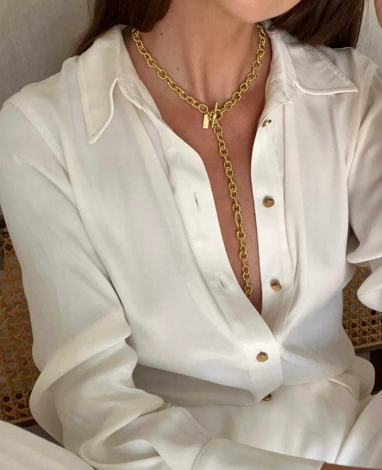 Tali's Chains Twist Lariat Necklace