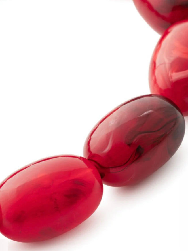 Vanessa Baroni Olive Flex Bracelet Red Marble