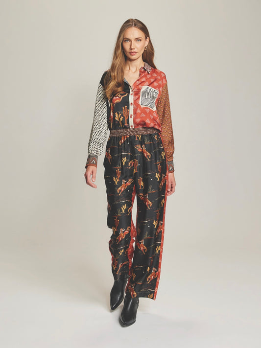 Me369 Bailey Straight Leg Pants-Rodeo