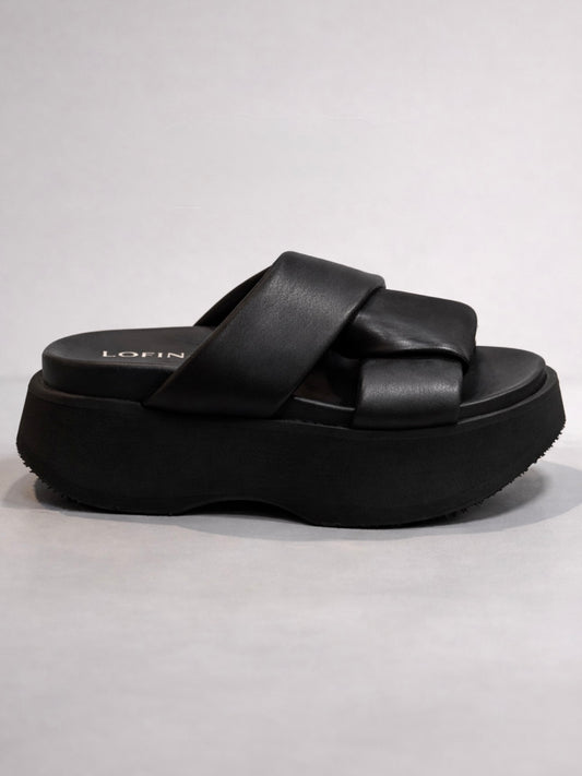 Lofina Black Platform Sandal