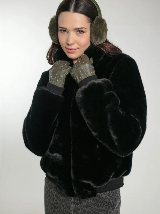 Nooki Tishan Khaki Leather Gloves