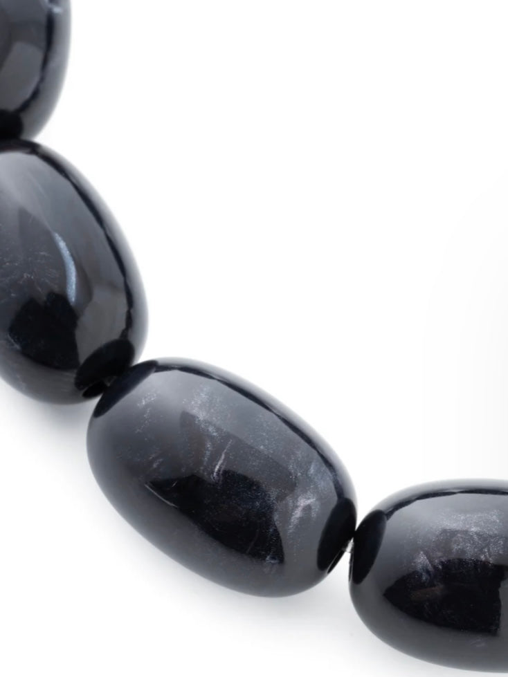 Vanessa Baroni Olive Flex Bracelet Black Universe Marble