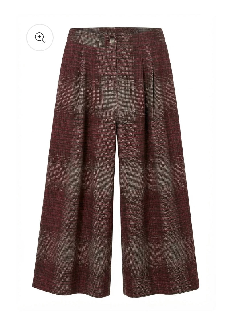 Humility Kohiro Checked BurgundyTrousers